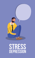 elegant business man stressed character