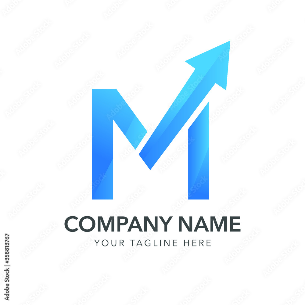 Wall mural logo initial m