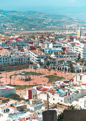 Fototapeta na wymiar Tetouan in Northern Morocco with Rif Mountains in the background 