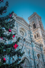 FLORENCE, TUSCANY / ITALY - DECEMBER 27 2019: Florence famous building and atchitecture