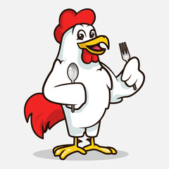 Rooster mascot design illustration vector template
