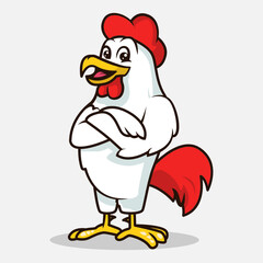 Rooster mascot design illustration vector template