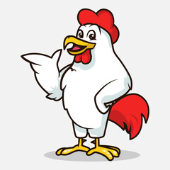 Rooster mascot design illustration vector template