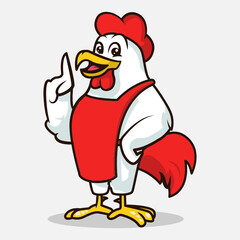 Rooster mascot design illustration vector template