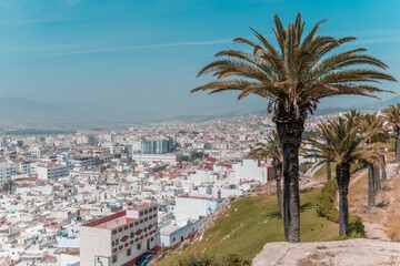 Tetouan in Northern Morocco with Rif Mountains in the background
