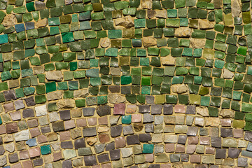 Abstract stone mosaic wall background