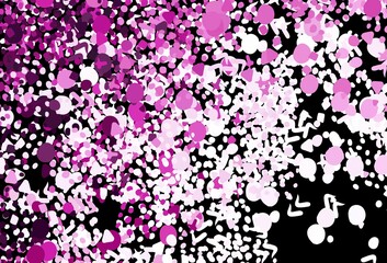 Light Pink vector background with abstract shapes.