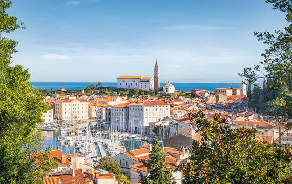 View over Piran old town, Slovenia