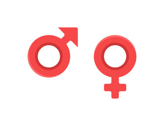 Vector illustration of sex toy on a white background. Symbol of the red item for relaxes, sex, and wellness. Template for a sex shop or erotic site.