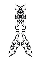 main indian leader elder scroll tolk with spirit in trance abstract tattoo sticker symbol