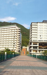 鬼怒川温泉 ふれあい橋の鬼の階段絵