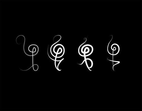 Hakuna matata icon on black background in vector illustration