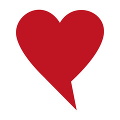 Isolated heart communication bubble design, Message discussion conversation and chatting theme Vector illustration