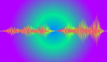 the abstract colorful neon soundwave pattern element.music pulse background. Audio track wave graph of frequency and spectrum. vector illustration background and wallpaper..