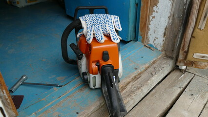 petrol saw for construction work