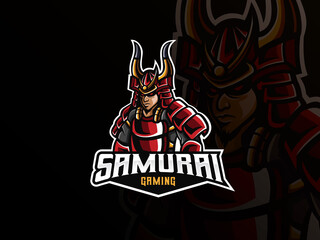 Samurai mascot sport logo design