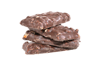 chocolate chip cookie isolated on white background