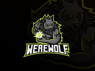 Werewolf mascot sport logo design