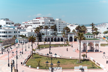 Tetouan in Northern Morocco with Rif Mountains in the background
