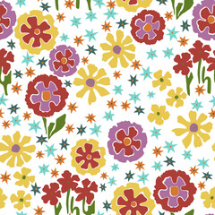 Vector illustration of a seamless floral pattern.Design for banner, card invitation and scrapbook.