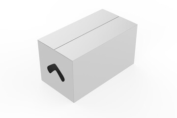 delivery carton containers or mail boxes, realistic  mock up illustration isolated on white background. Shipping parcel packaging templates collection. 3d illustration