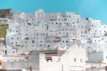 Tetouan in Northern Morocco with Rif Mountains in the background
