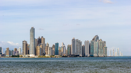 Fototapeta na wymiar It's Panama City, (Ciudad de Panama), the capital and largest city of the Republic of Panama.