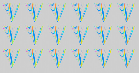 Render with cones of multi-colored lines
