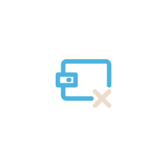 wallet icon flat vector logo design trendy