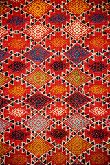 Texture of the Tunisian traditional carpet, Tunisian margoum, Tunisian old rug