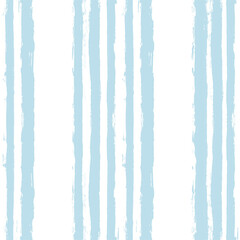 Hand drawn striped pattern, baby blue navy stripe seamless background, childish pastel brush strokes. vector grunge stripes, cute paintbrush line backdrop