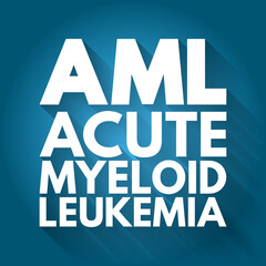 AML - Acute Myeloid Leukemia acronym, medical concept background