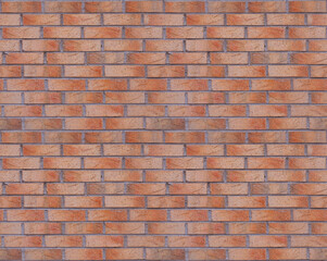 Red burned brick wall seamless background