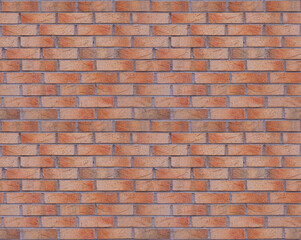 Red burned brick wall seamless background
