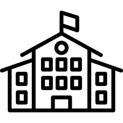 School building icon