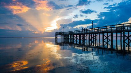 pier at sunset