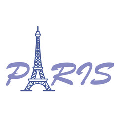Fototapeta na wymiar Eiffel tower landmark of France, a wrought iron lattice tower tourist attraction in Paris