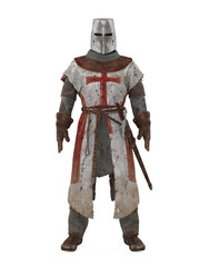 Templar Knight Armor Isolated