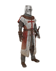 Templar Knight Armor Isolated