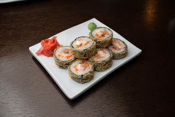 sushi on a plate