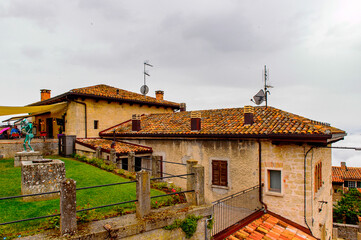 Beautiful architecture of the Historic Centre of San Marino.  UNESCO World Heritage since 2008