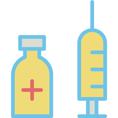 Vaccines and syringes icon