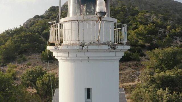 Old lighthouse in Turkey on the Mediterranian coast. High quality footage.