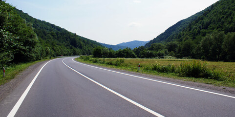 Road among the mountains