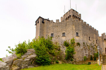 The fortress of Guaita on Mount Titano, the UNESCO World Heritage since 2008