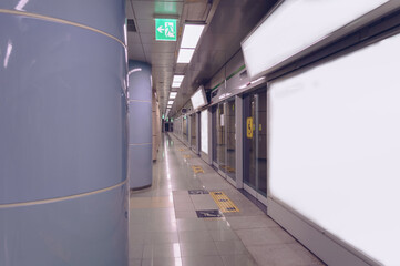 empty banner space inside subway