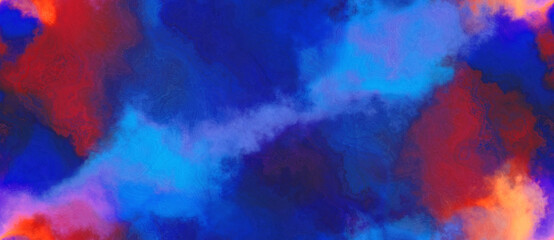 abstract watercolor background with watercolor paint with dark slate blue, moderate pink and dodger blue colors and space for text or image