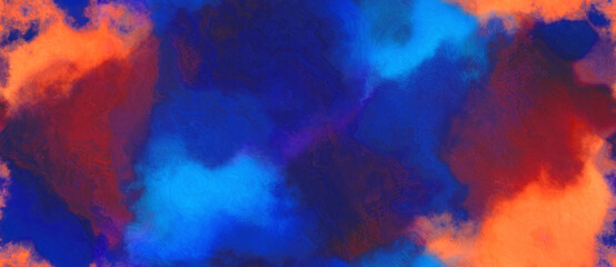 abstract watercolor background with watercolor paint with midnight blue, indian red and dodger blue colors