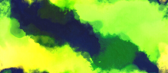 abstract watercolor background with watercolor paint with green yellow, dark slate gray and moderate green colors and space for text or image