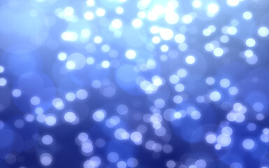 Bokeh white blue light background.